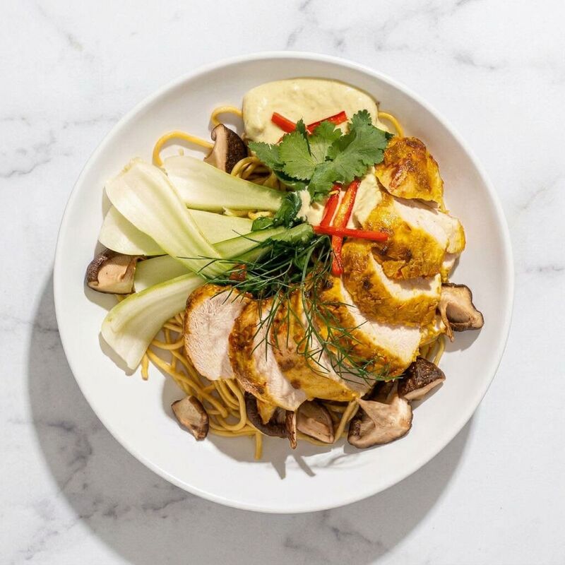 Chicken Laksa with Bok Choy & Egg Noodles